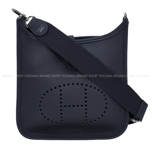 [Pre-loved] HERMES Shoulder bag Evelyne 23 Caban Taurillon Clemence Silver HW Stamp G[LIKE NEW][Authentic]
