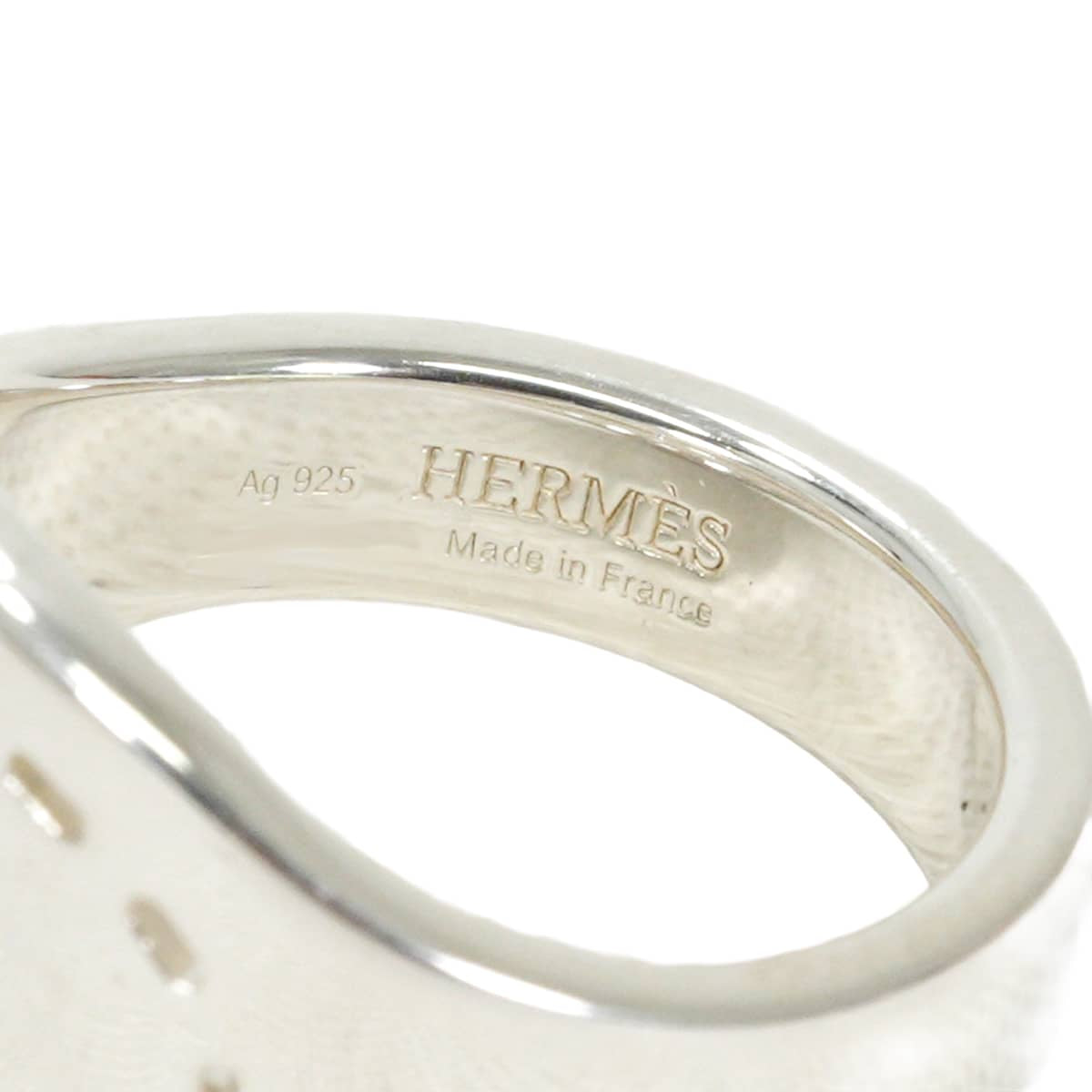 2026SS HERMES ring Point Sellier GM Silver Silver925 (SV925 Ag925) #53[EXCELLENT][Authentic]