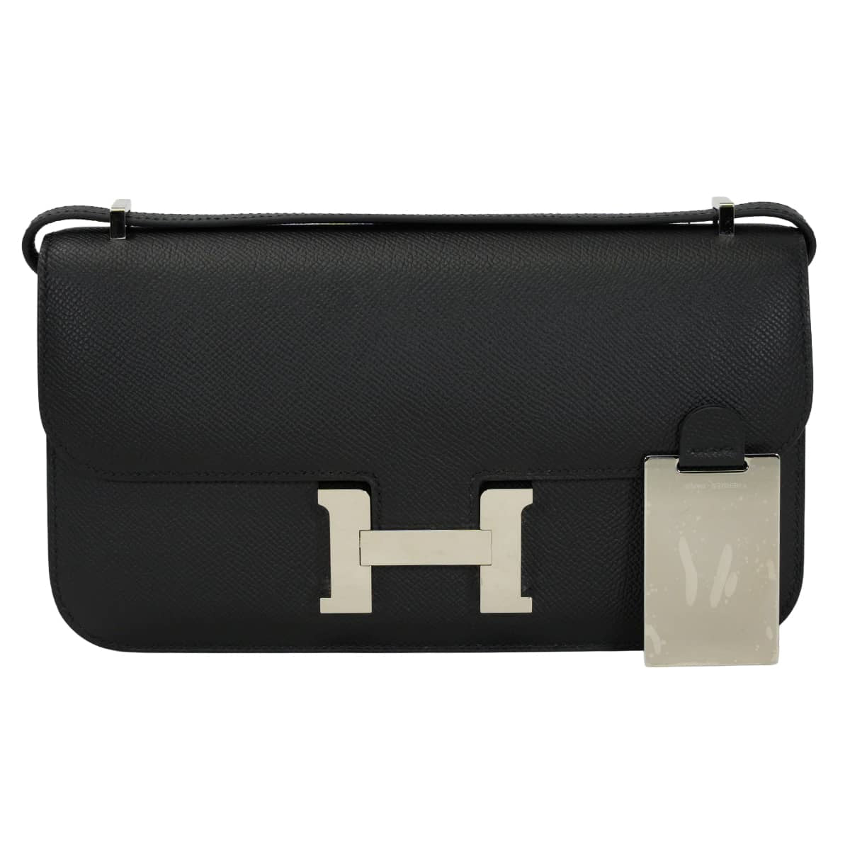 HERMES Shoulder bag Constance Elan Miroir Noir (Black) Veau Epsom Silver HW Stamp W[EXCELLENT][Authentic]