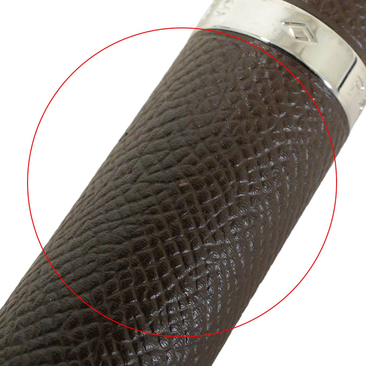 [Pre-loved] HERMES Refillable atomizer Chocolat Veau Epsom Silver HW[LIKE NEW][Authentic]