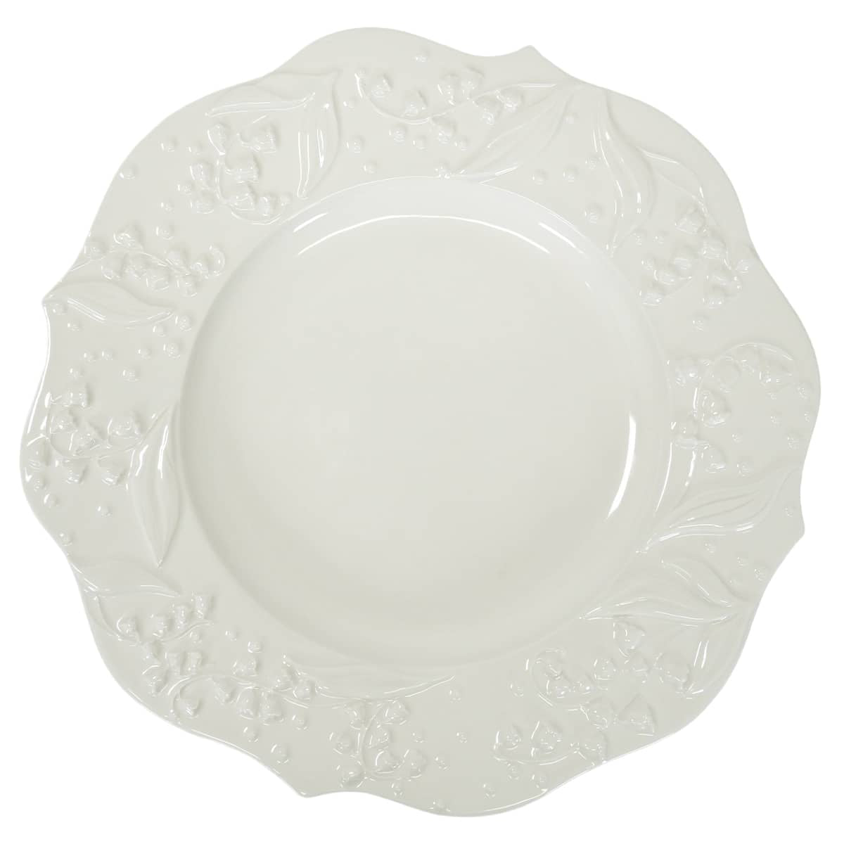 Dior Plate Lily Dior Side Plate Dinner Plate Dessert Plate 3-Piece Set Blanc (White) pottery HYJ01ALD3U_C000/HYJ01ALD1U_C000/HYJ01ALD2U_C000[ALMOST NEW][Authentic]