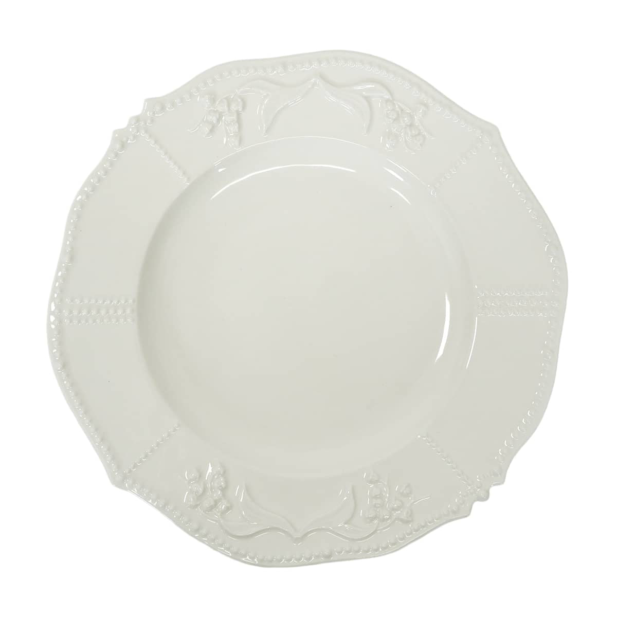 Dior Plate Lily Dior Side Plate Dinner Plate Dessert Plate 3-Piece Set Blanc (White) pottery HYJ01ALD3U_C000/HYJ01ALD1U_C000/HYJ01ALD2U_C000[ALMOST NEW][Authentic]
