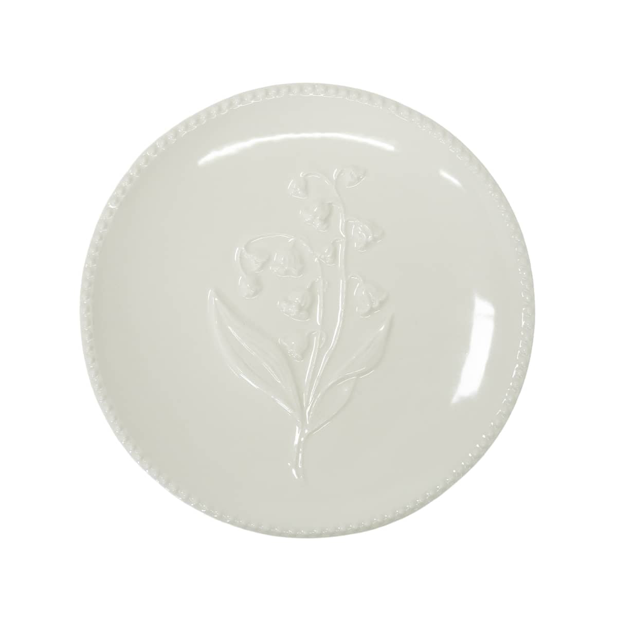 Dior Plate Lily Dior Side Plate Dinner Plate Dessert Plate 3-Piece Set Blanc (White) pottery HYJ01ALD3U_C000/HYJ01ALD1U_C000/HYJ01ALD2U_C000[ALMOST NEW][Authentic]