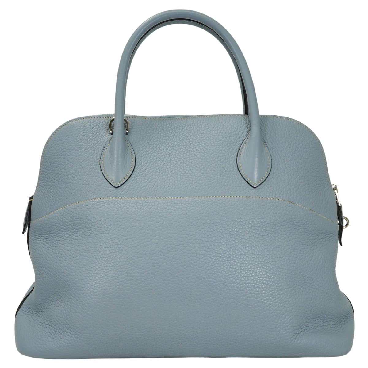 [Pre-loved] HERMES Shoulder bag Bolide35(37) Bleu Lin Taurillon Clemence Silver HW Stamp □Q[USED SA][Authentic]