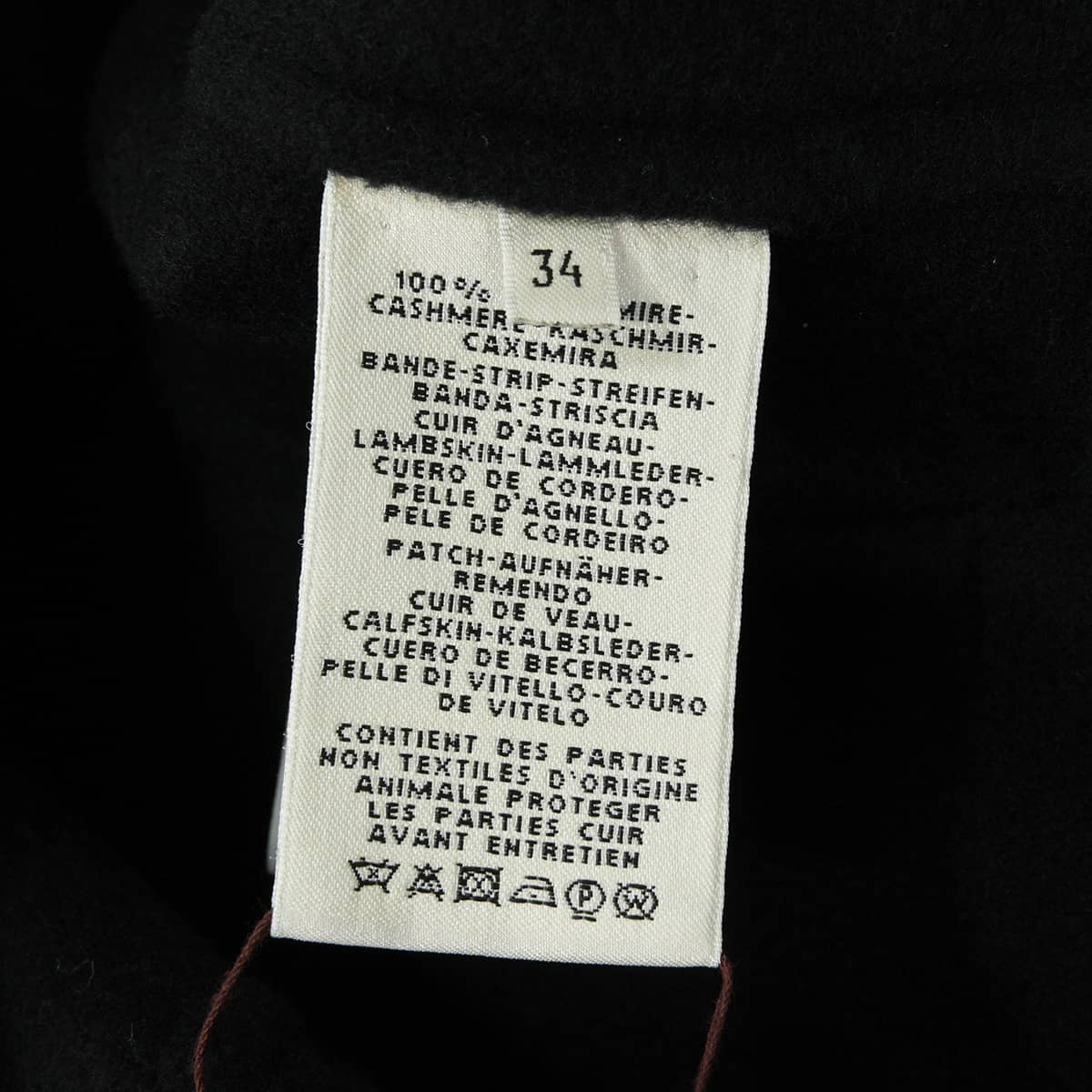 2019AW HERMES Stainless collar coat Sellier Button Leather Piping Belt Long Gown Wrap Coat Noir (Black) Cashmere100%/Lambskin/Calfskin #34 Silver HW[EXCELLENT][Authentic]