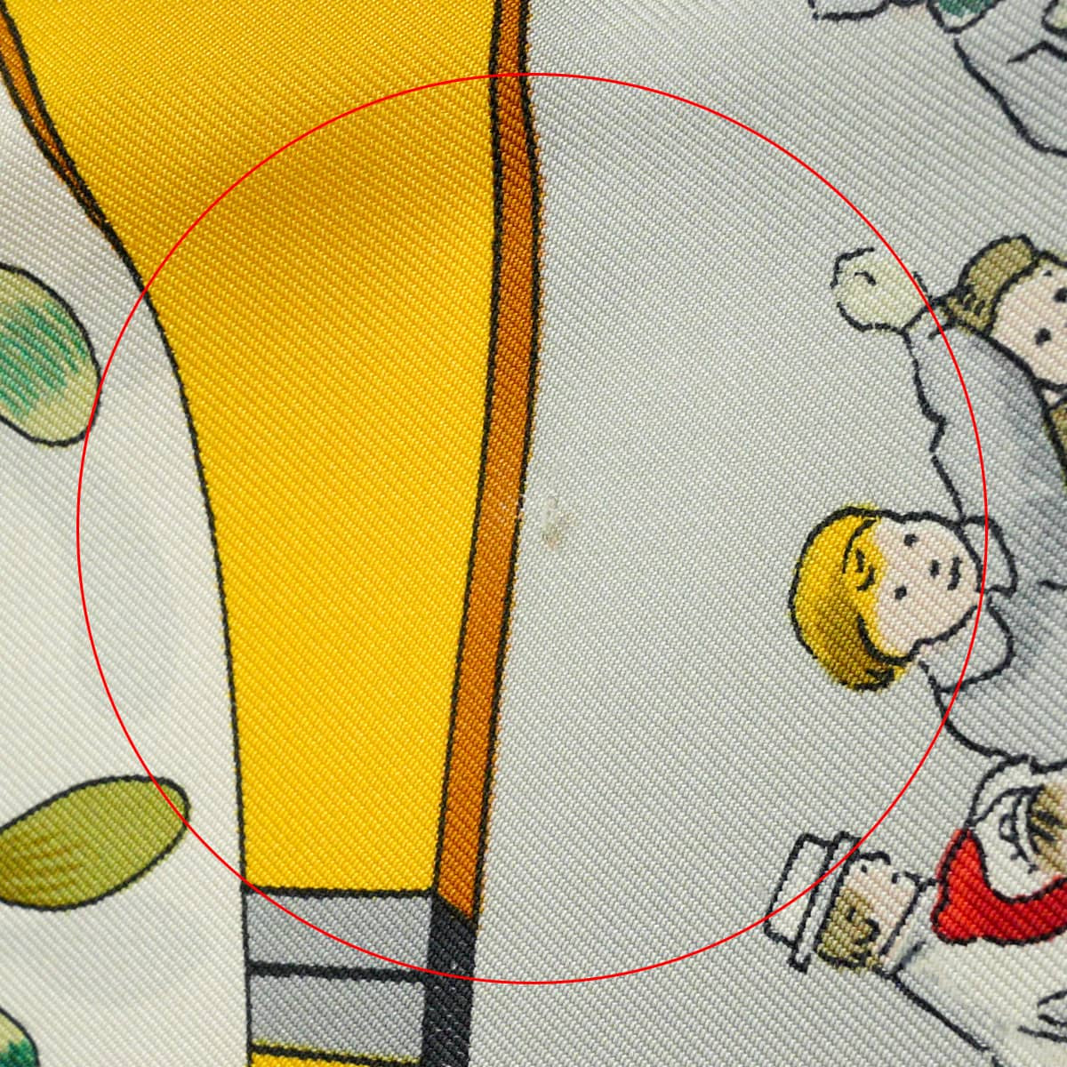 [Pre-loved] 1989 HERMES scarf Carre 90 Neige d'Antan Marine/Blanc (White)/Jaune Silk100%[LIKE NEW][Authentic]