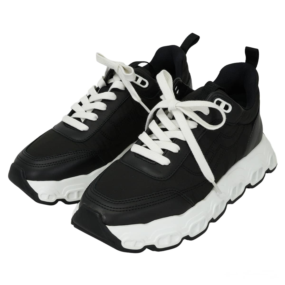 HERMES sneakers Impulse Noir (Black) Parachute Fabric/Chevre Sport #37 H261020Z[EXCELLENT][Authentic]