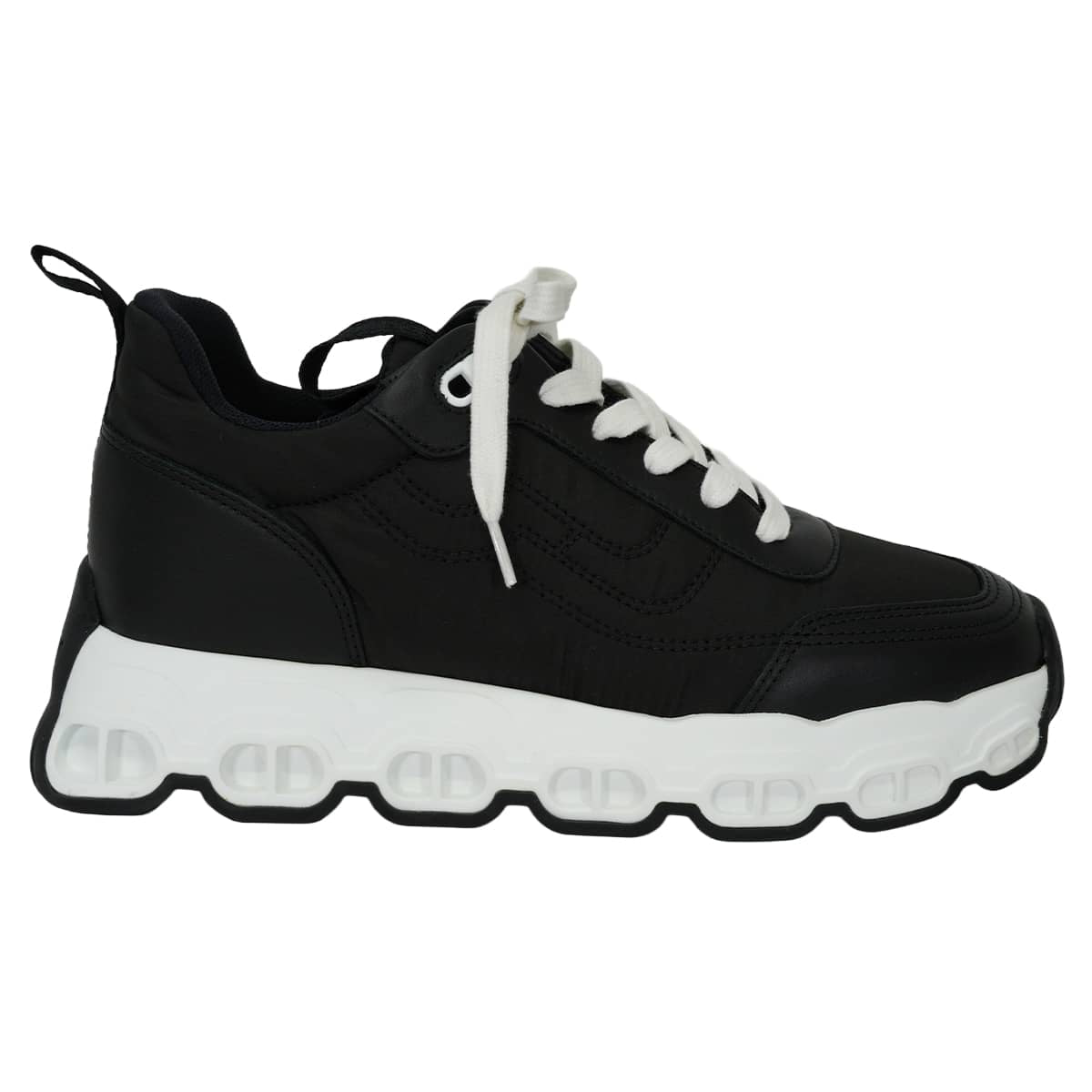 HERMES sneakers Impulse Noir (Black) Parachute Fabric/Chevre Sport #37 H261020Z[EXCELLENT][Authentic]