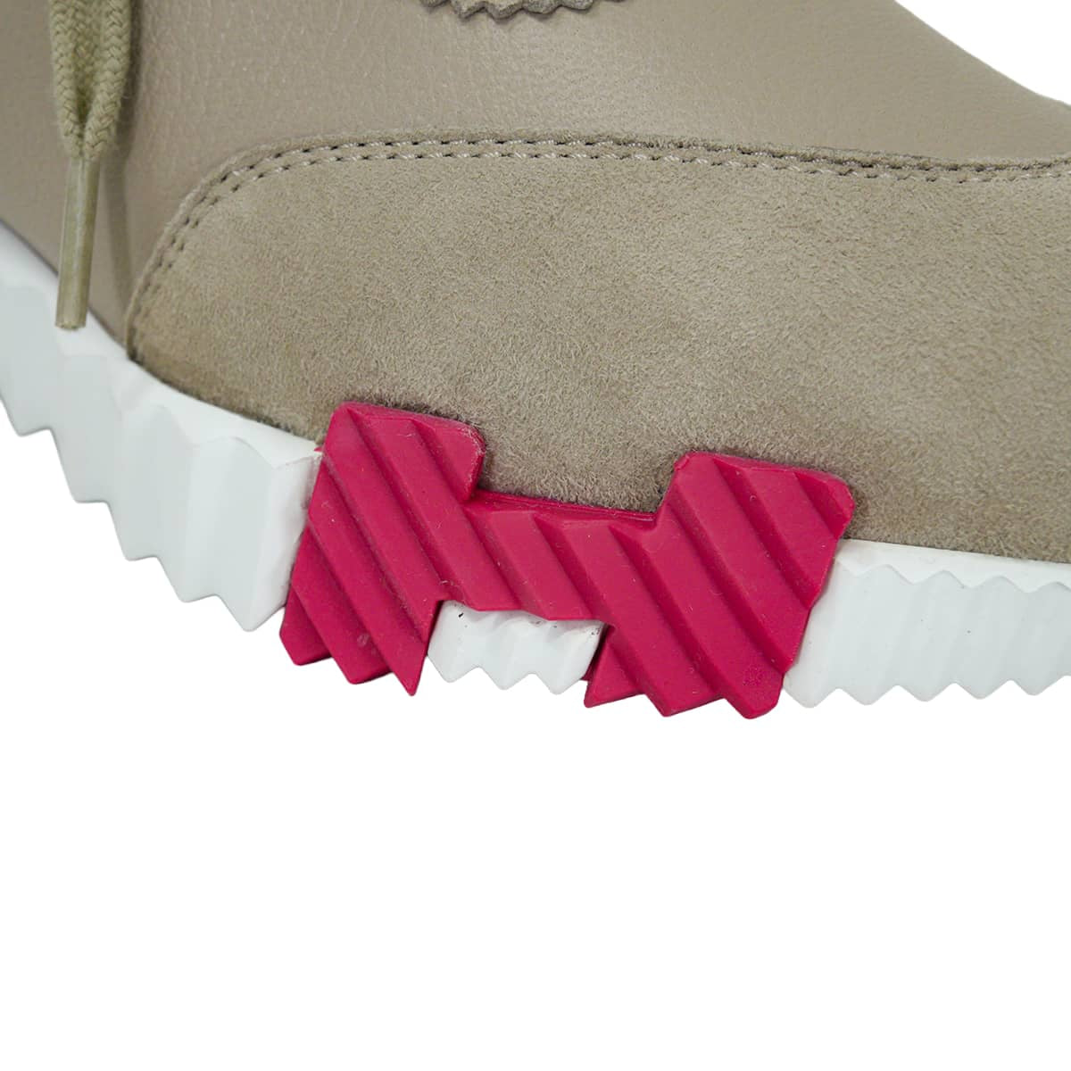 HERMES sneakers BouncingBeige Galet Chevre Sport / Chevre Velours #37.5 H221176Z[EXCELLENT][Authentic]