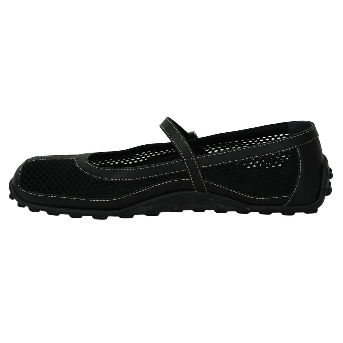 2025SS HERMES ballet shoes(flat shoes) Kichu Mesh Noir (Black) Rubber/Sheepskin #37 Silver HW H251170Z[ALMOST NEW][Authentic]