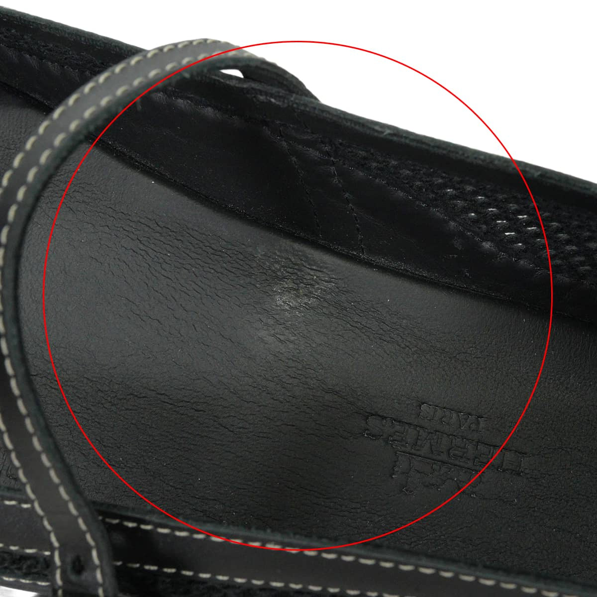 2025SS HERMES ballet shoes(flat shoes) Kichu Mesh Noir (Black) Rubber/Sheepskin #37 Silver HW H251170Z[ALMOST NEW][Authentic]