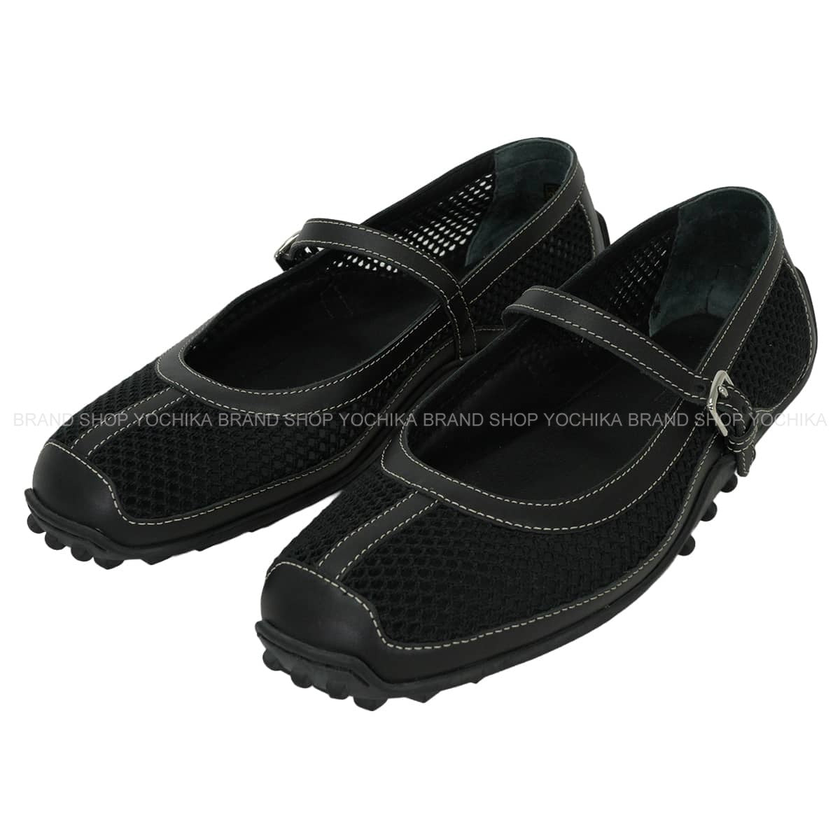 2025SS HERMES ballet shoes(flat shoes) Kichu Mesh Noir (Black) Rubber/Sheepskin #37 Silver HW H251170Z[ALMOST NEW][Authentic]