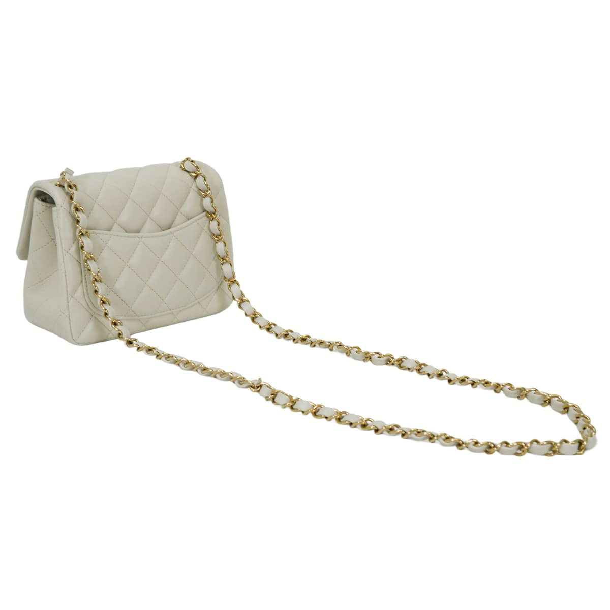 CHANEL Shoulder bag Mini Matelasse COCO Mark ChainLight blue Lambskin Champagne Gold HW A35200[EXCELLENT][Authentic]