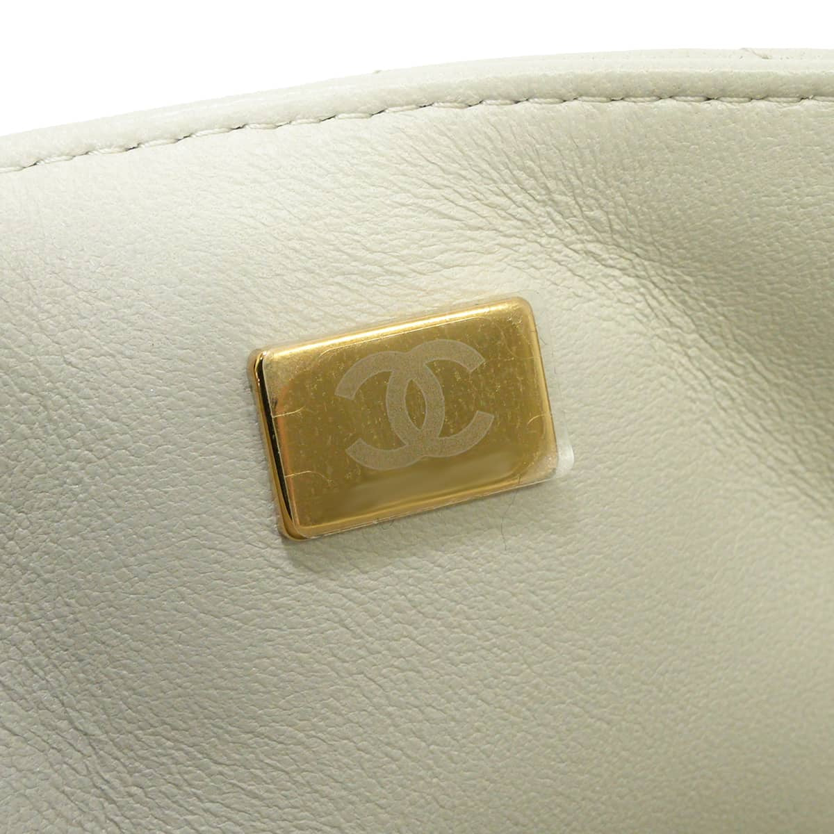 CHANEL Shoulder bag Mini Matelasse COCO Mark ChainLight blue Lambskin Champagne Gold HW A35200[EXCELLENT][Authentic]
