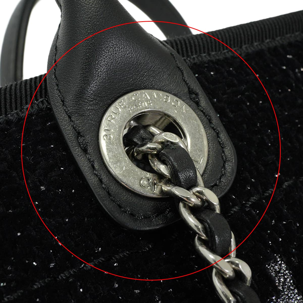 2026AW CHANEL tote bag Deauville Mini Shopping Bag Noir (Black) Metallic tweed canvas/Leather Silver HW A86374[EXCELLENT][Authentic]