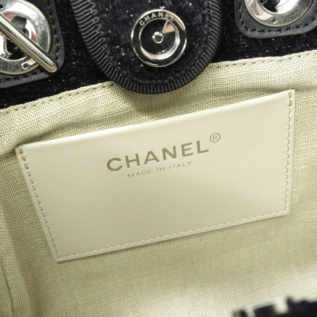 2026AW CHANEL tote bag Deauville Mini Shopping Bag Noir (Black) Metallic tweed canvas/Leather Silver HW A86374[EXCELLENT][Authentic]