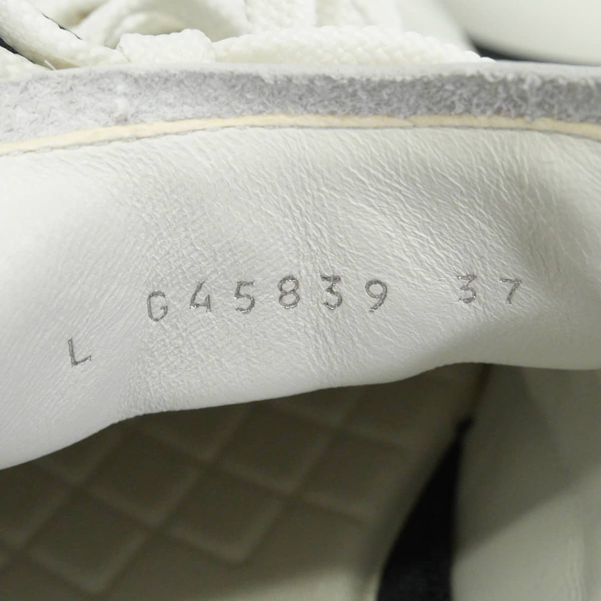 2024AW CHANEL sneakers COCO Mark Quilting Blanc (White) Shiny calfskin/Calfskin/Suede 37 G45839[EXCELLENT][Authentic]