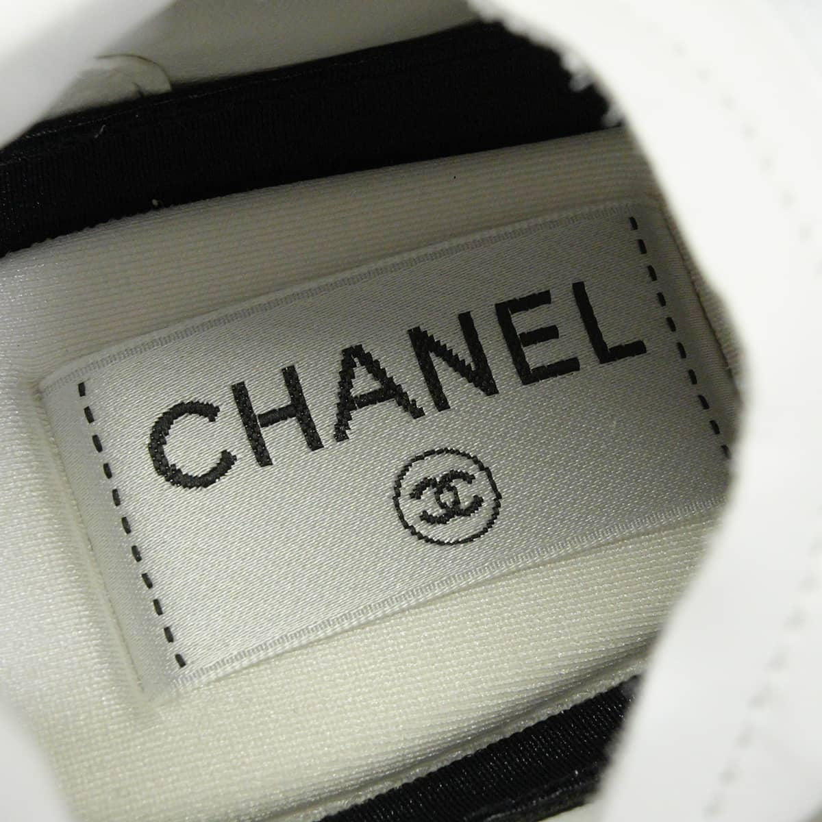 2024AW CHANEL sneakers COCO Mark Quilting Blanc (White) Shiny calfskin/Calfskin/Suede 37 G45839[EXCELLENT][Authentic]