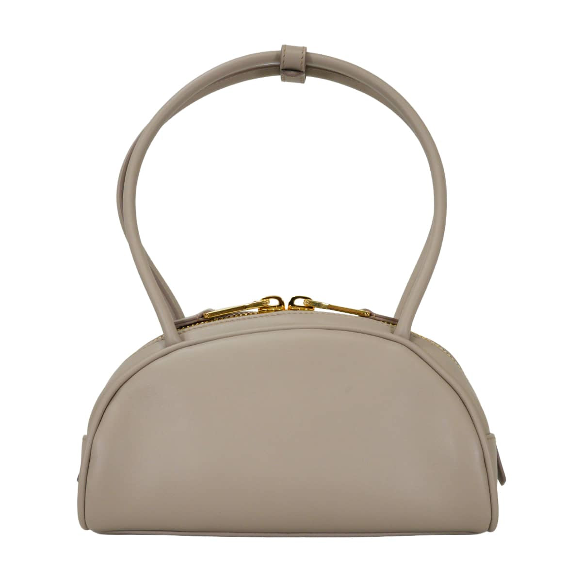 Miu Miu Handbag Beau Leather Small Grey Calf leather 5BB192[EXCELLENT][Authentic]