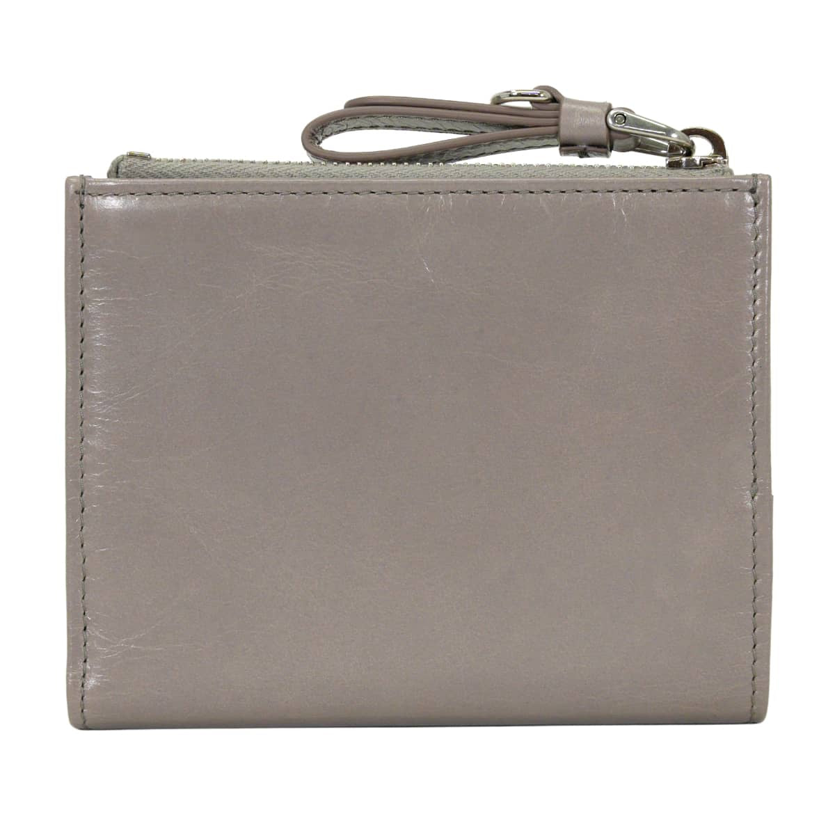 Miu Miu Bi-fold wallet Logo IconDark Gray calf Silver HW 5ML050_2A44_F0116[ALMOST NEW][Authentic]