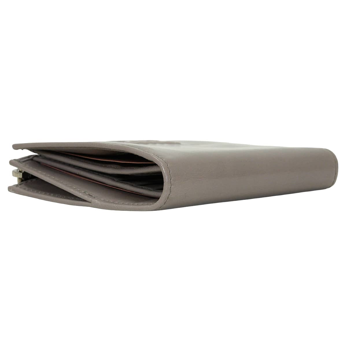 Miu Miu Bi-fold wallet Logo IconDark Gray calf Silver HW 5ML050_2A44_F0116[ALMOST NEW][Authentic]