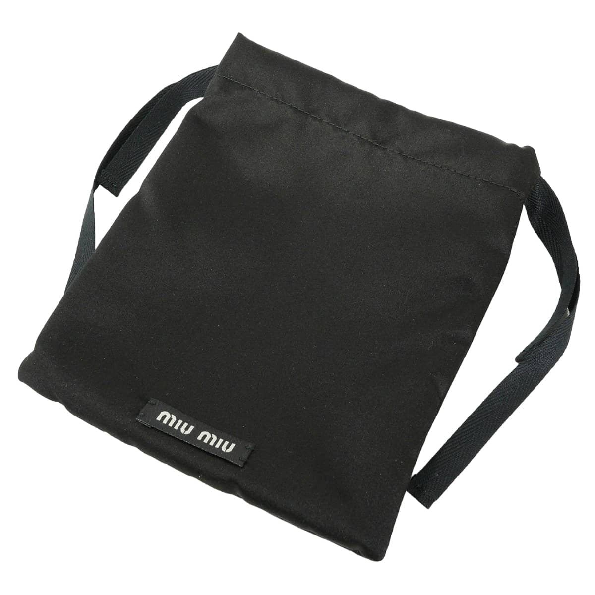 Miu Miu Hairband & Scrunchie Set Flower Logo Noir (Black) Silk100% 5IF205_2CPP_F0002[EXCELLENT][Authentic]