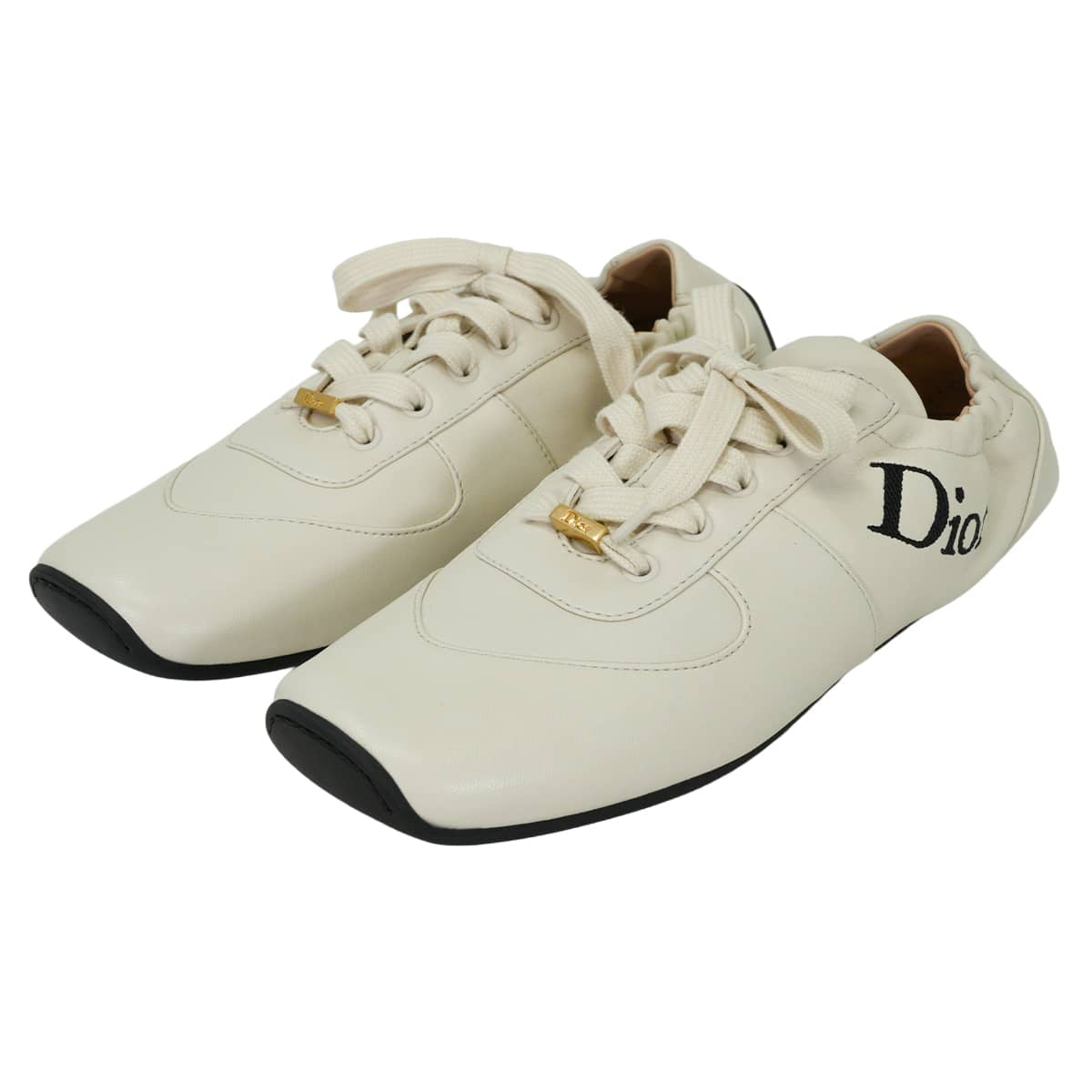 2026SS Dior sneakers Dior Cœur Logo Ecru Lambskin ＃37 Gold HW KCK529LAB_S10W[BRAND NEW][Authentic]