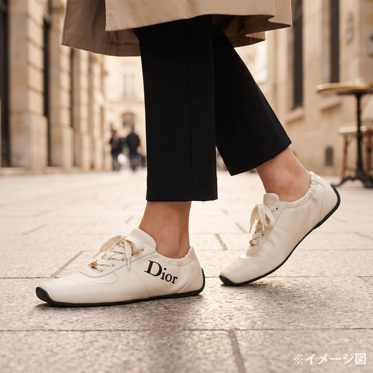 2026SS Dior sneakers Dior Cœur Logo Ecru Lambskin ＃37 Gold HW KCK529LAB_S10W[BRAND NEW][Authentic]