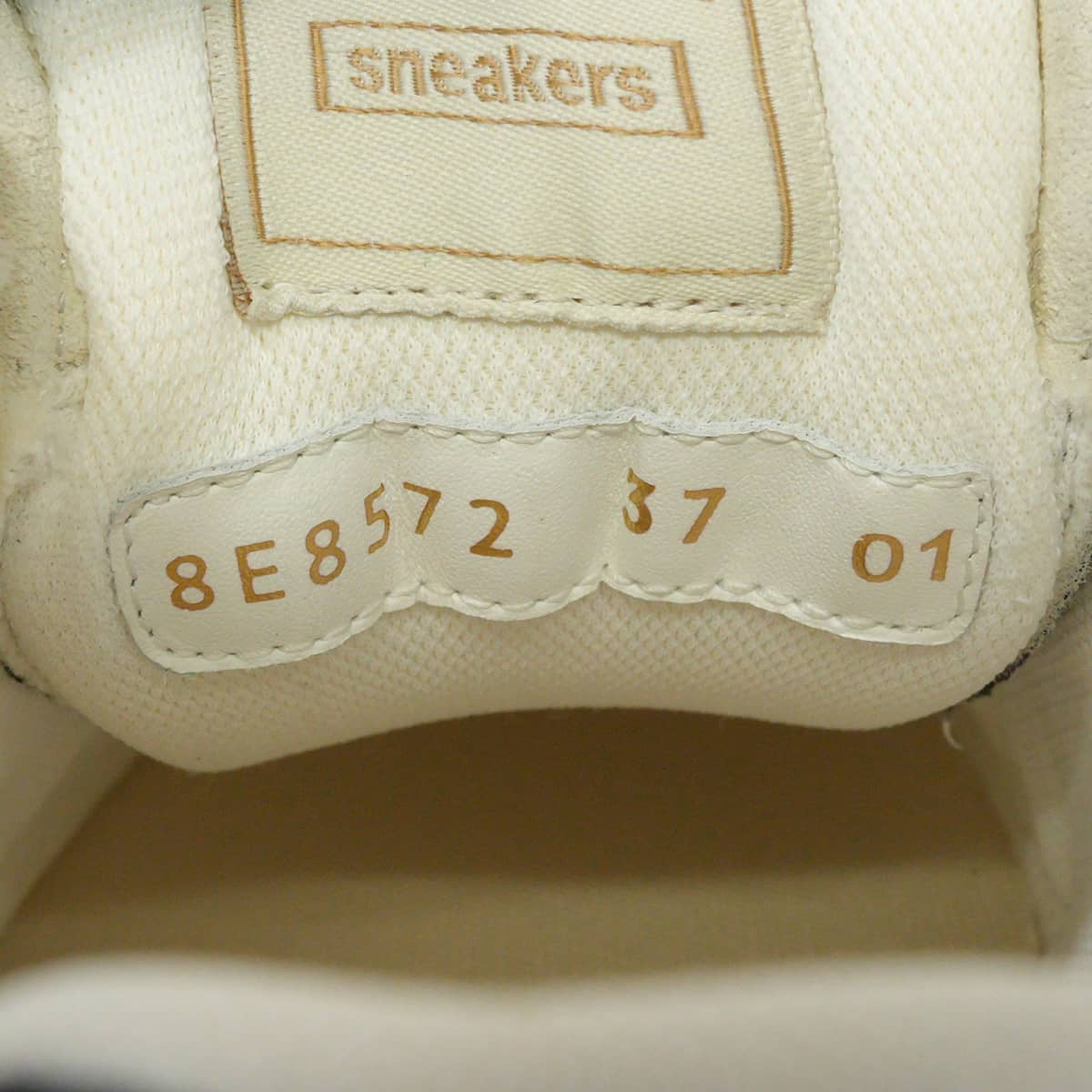 FENDI sneakers Match Lace-Up Zucca Pattern Brown/Blanc (White) Polyamide/Cotton/Resin/Calf Leather ＃37 8E8572AQ6IF1PYW[EXCELLENT][Authentic]
