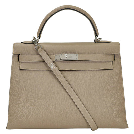 [Pre-loved] HERMES Shoulder bag Kelly32 Sellier Gris Tourterelle Veau Togo Silver HW Stamp □I[LIKE NEW][Authentic]