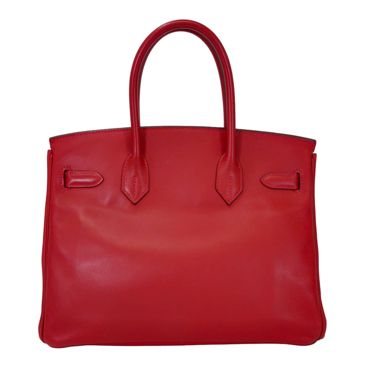 [Pre-loved] HERMES Handbag Birkin30 Vermillon Veau Swift Silver HW Stamp □L[USED A][Authentic]