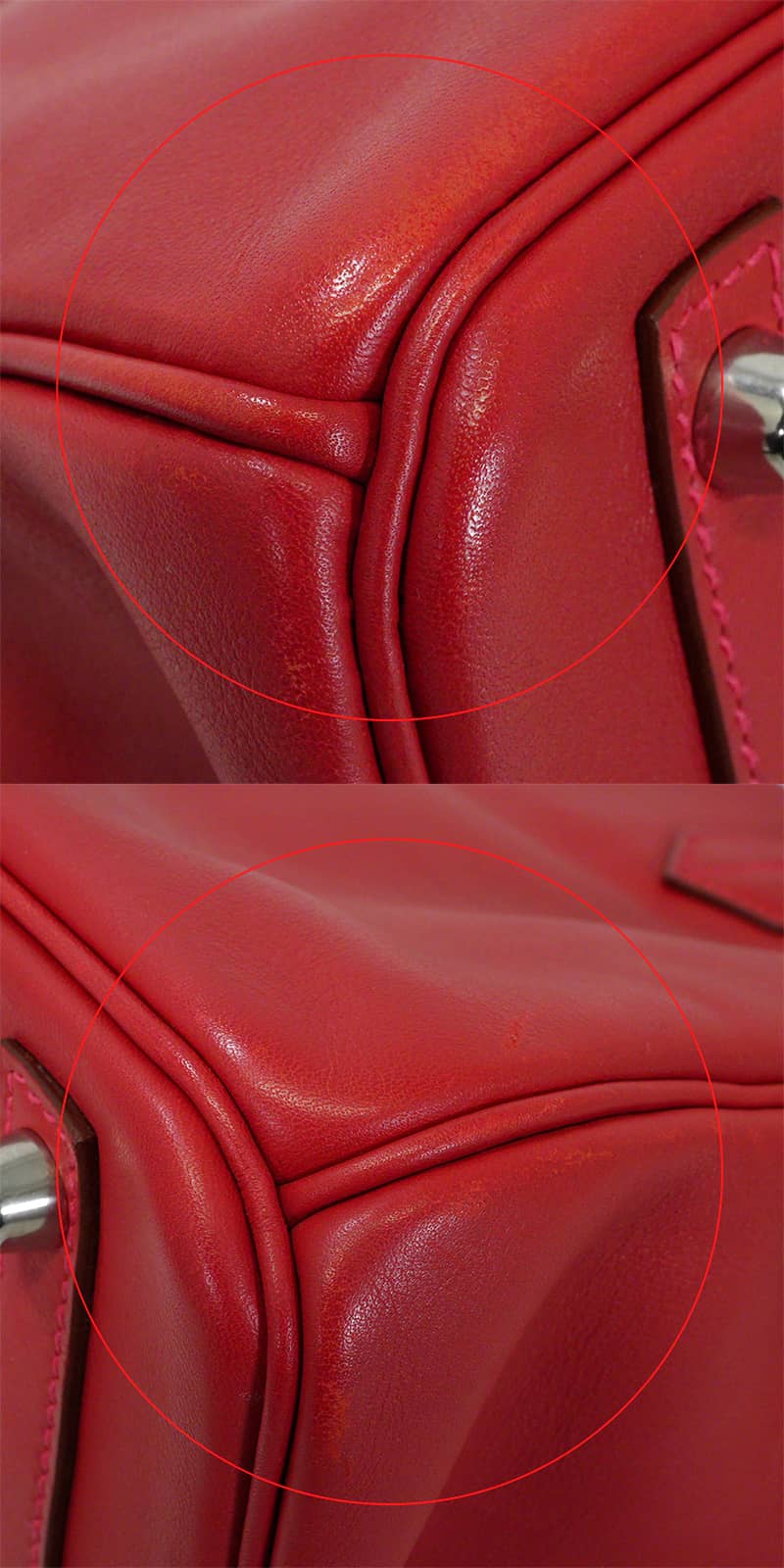 [Pre-loved] HERMES Handbag Birkin30 Vermillon Veau Swift Silver HW Stamp □L[USED A][Authentic]