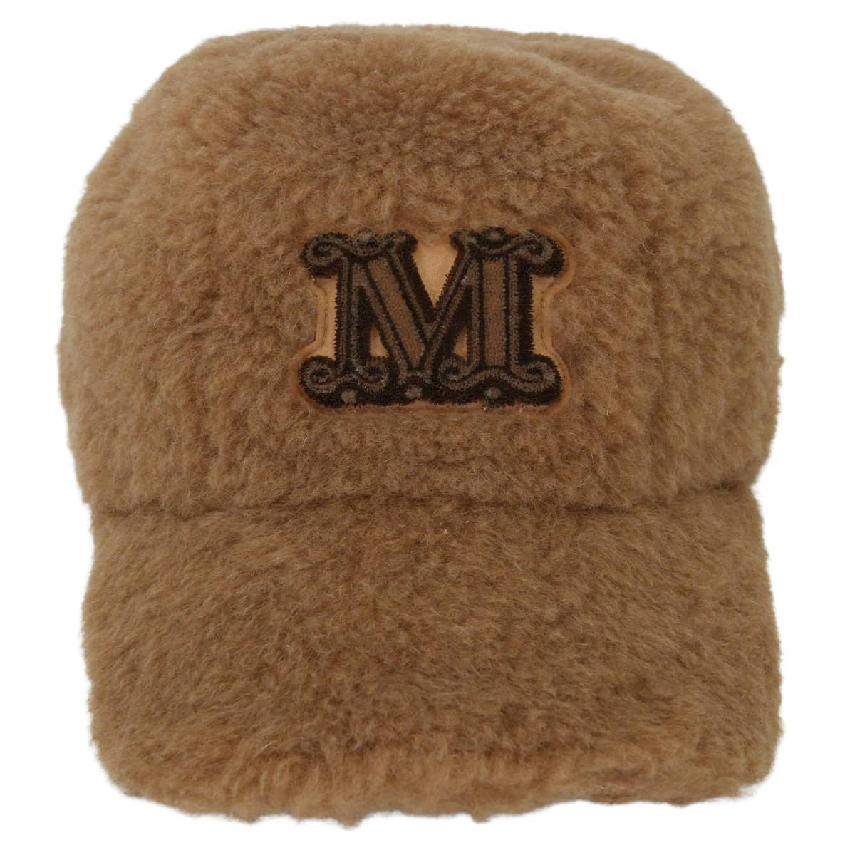 MAX MARA cap Baseball Teddy BearCamel Polyester/Silk[EXCELLENT][Authentic]