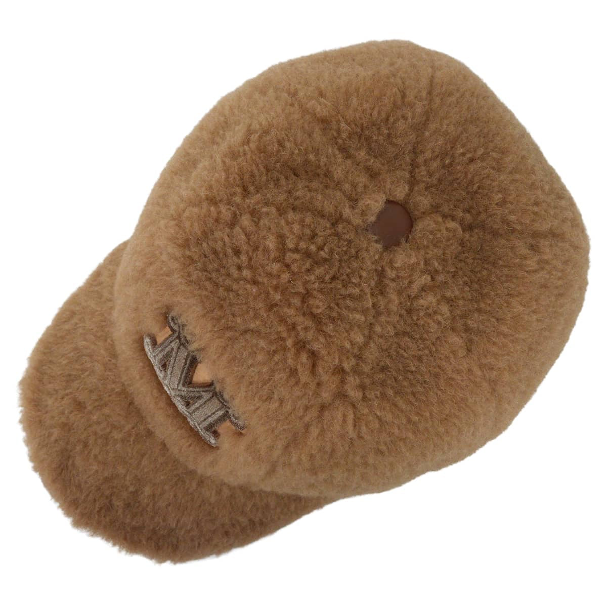 MAX MARA cap Baseball Teddy BearCamel Polyester/Silk[EXCELLENT][Authentic]