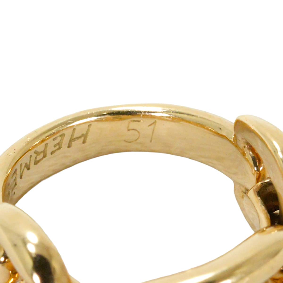 [Pre-loved] HERMES ring Vintage Half Chaine d'Ancre Gold K18 #51[LIKE NEW][Authentic]