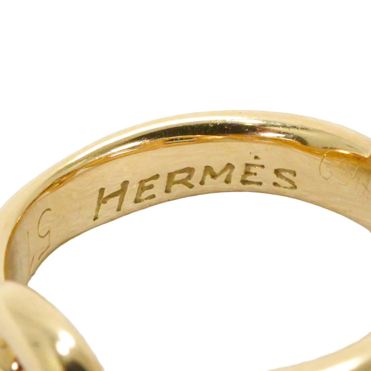[Pre-loved] HERMES ring Vintage Half Chaine d'Ancre Gold K18 #51[LIKE NEW][Authentic]