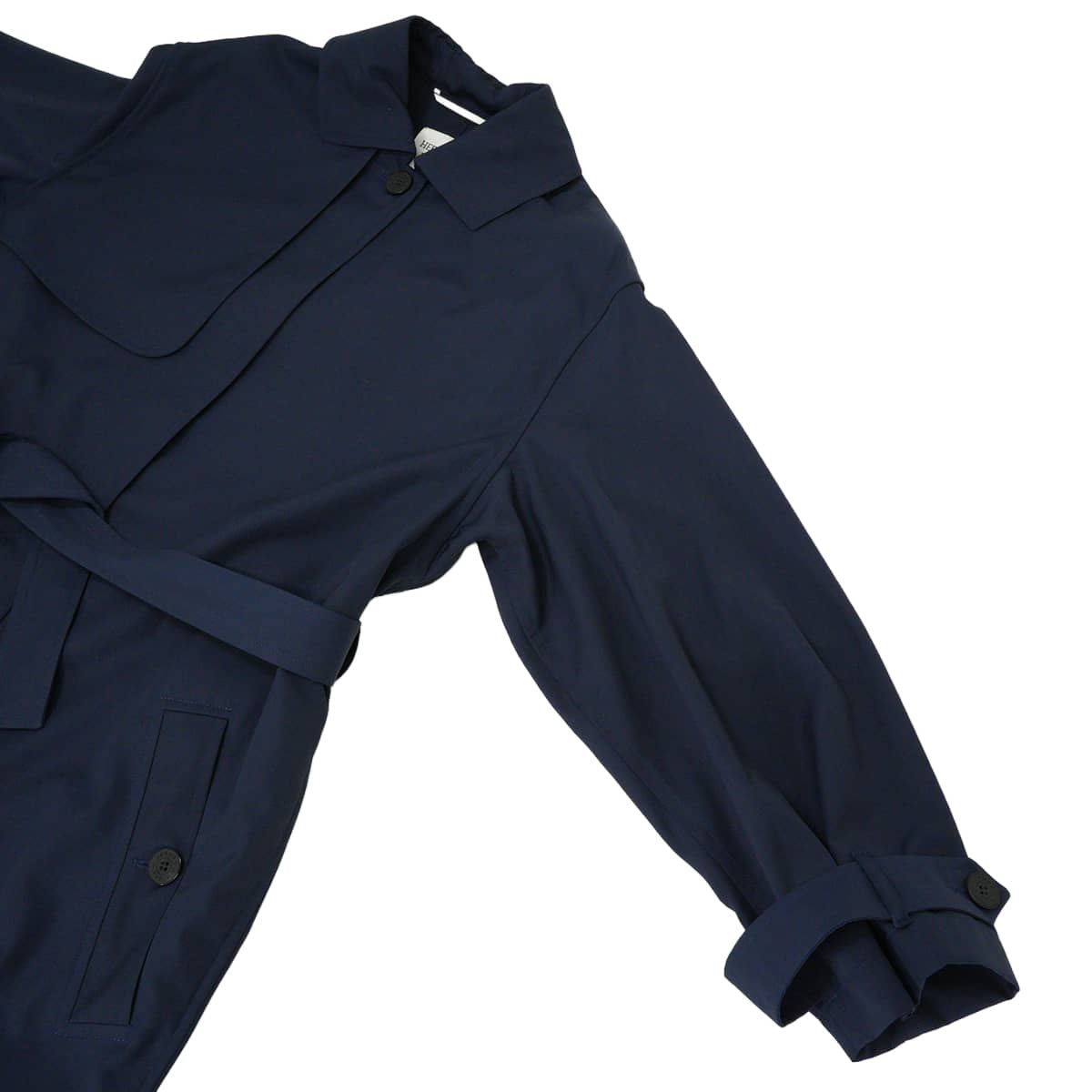 2025 SS HERMES Trench coat 2025 Spring/Summer Coat, Crude Cell Navy Wool 34 5H0284DE[BRAND NEW][Authentic]