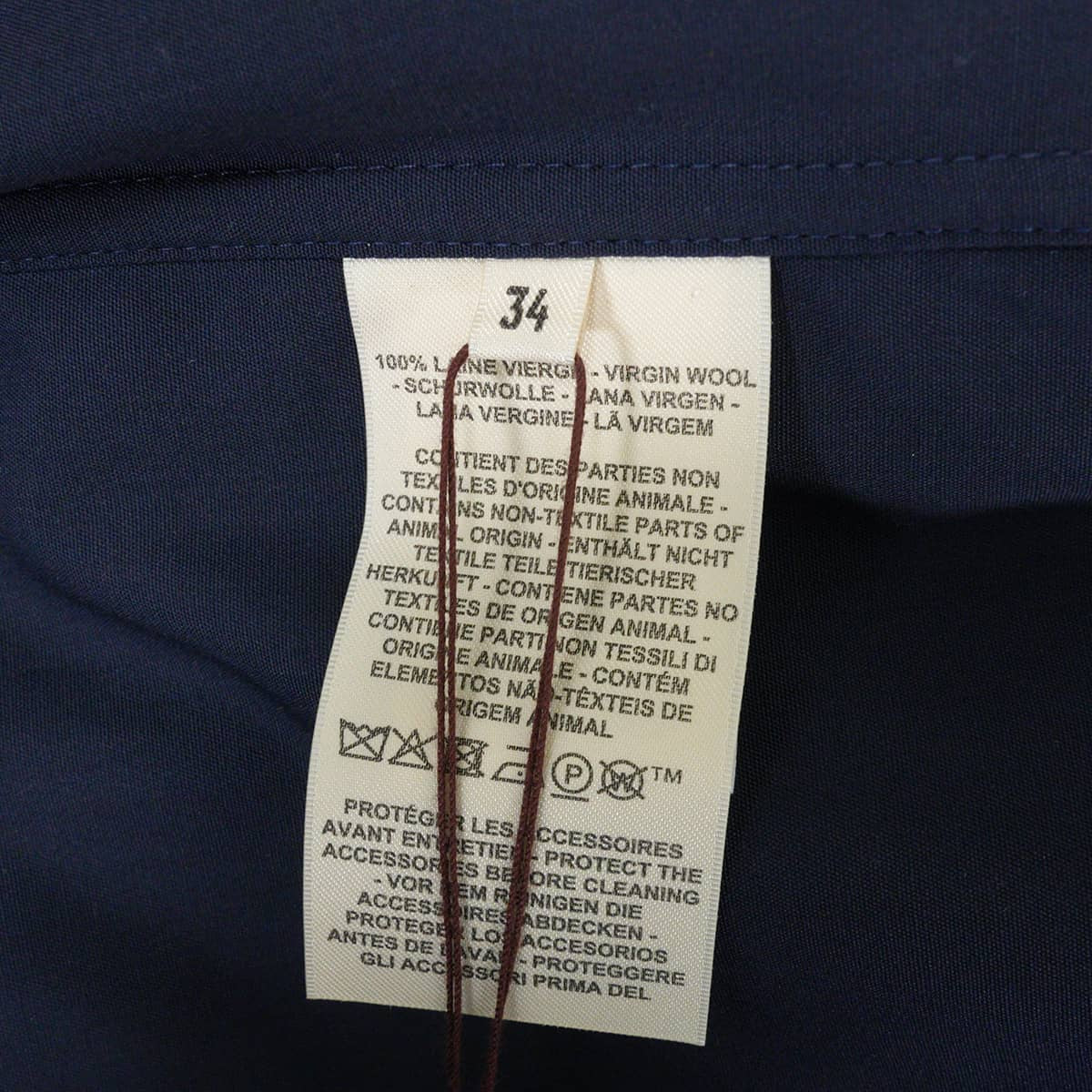2025 SS HERMES Trench coat 2025 Spring/Summer Coat, Crude Cell Navy Wool 34 5H0284DE[BRAND NEW][Authentic]