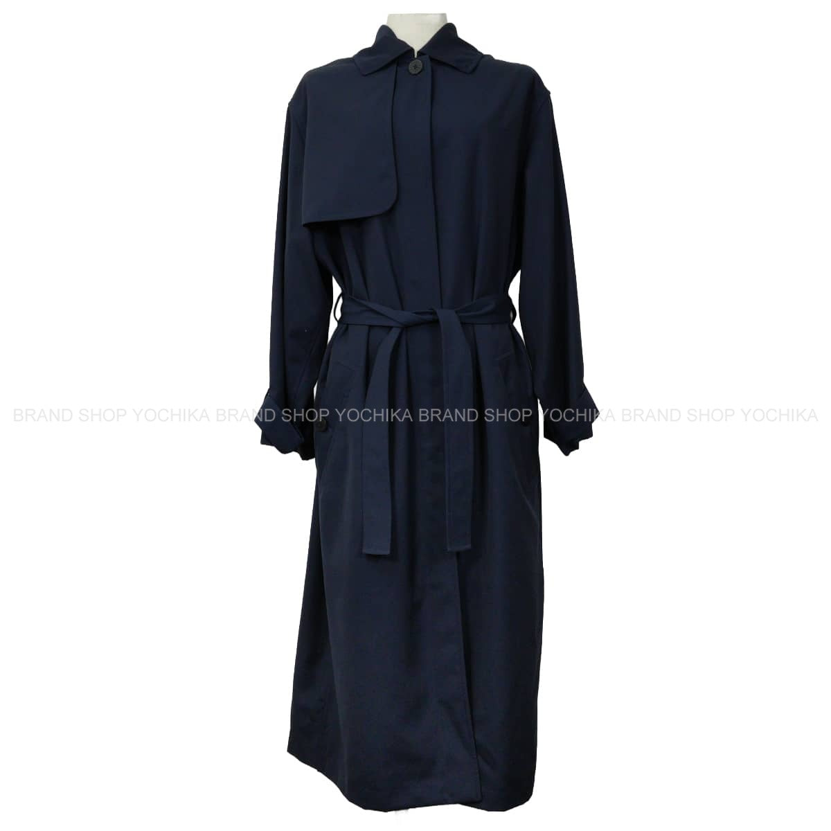 2025 SS HERMES Trench coat 2025 Spring/Summer Coat, Crude Cell Navy Wool 34 5H0284DE[BRAND NEW][Authentic]