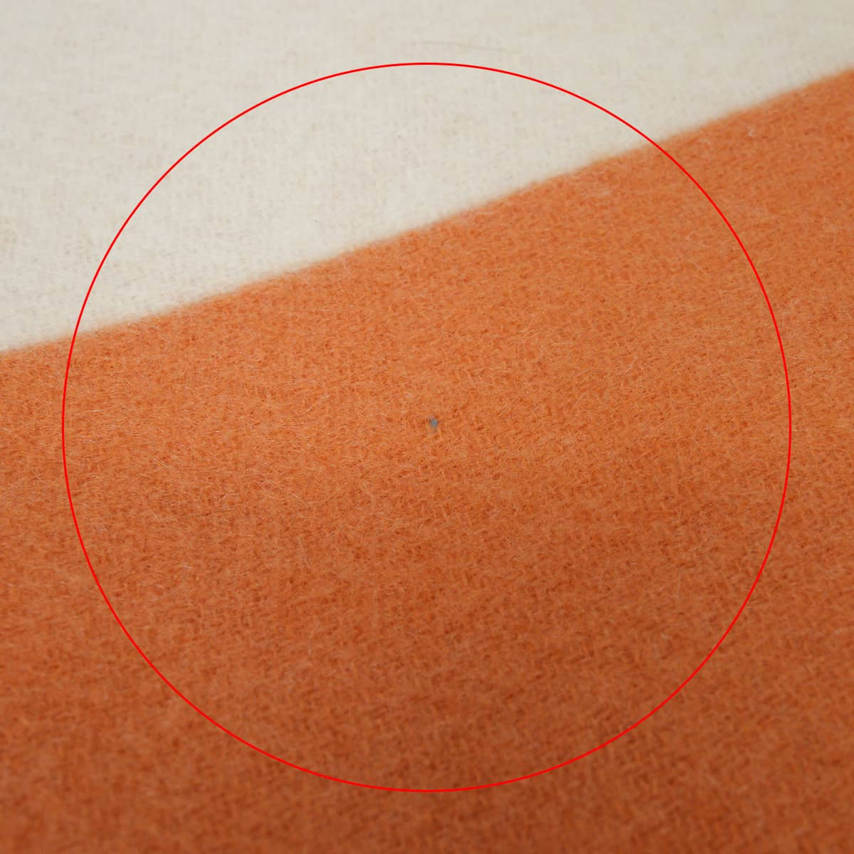 [Pre-loved] 2023AW HERMES muffler Grand Mall Orange/Ivory Cashmere[USED A][Authentic]