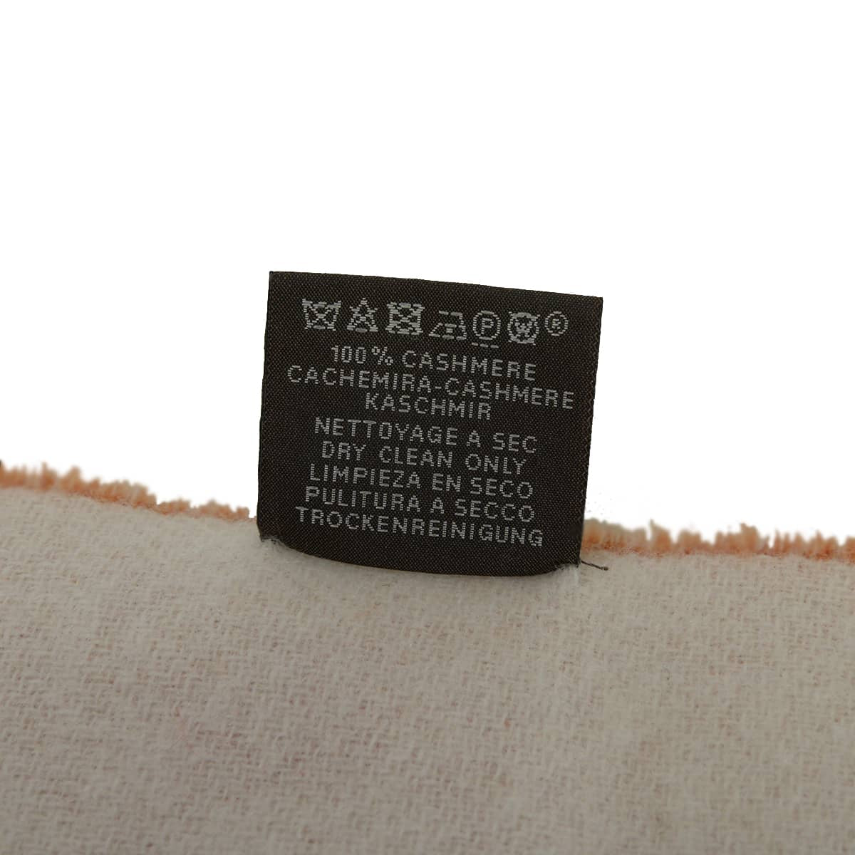 [Pre-loved] 2023AW HERMES muffler Grand Mall Orange/Ivory Cashmere[USED A][Authentic]
