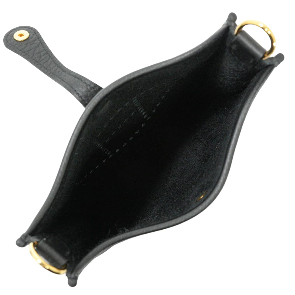 HERMES Shoulder bag Evelyne 16 TPM Noir (Black) Taurillon Clemence Gold HW Stamp W[EXCELLENT][Authentic]