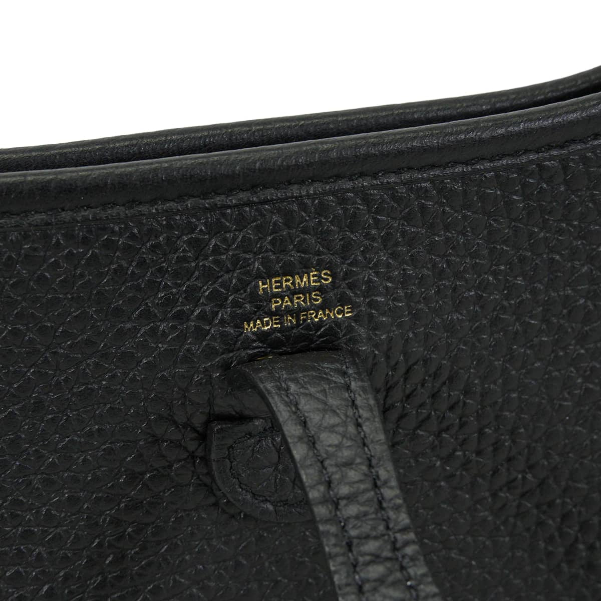 HERMES Shoulder bag Evelyne 16 TPM Noir (Black) Taurillon Clemence Gold HW Stamp W[EXCELLENT][Authentic]