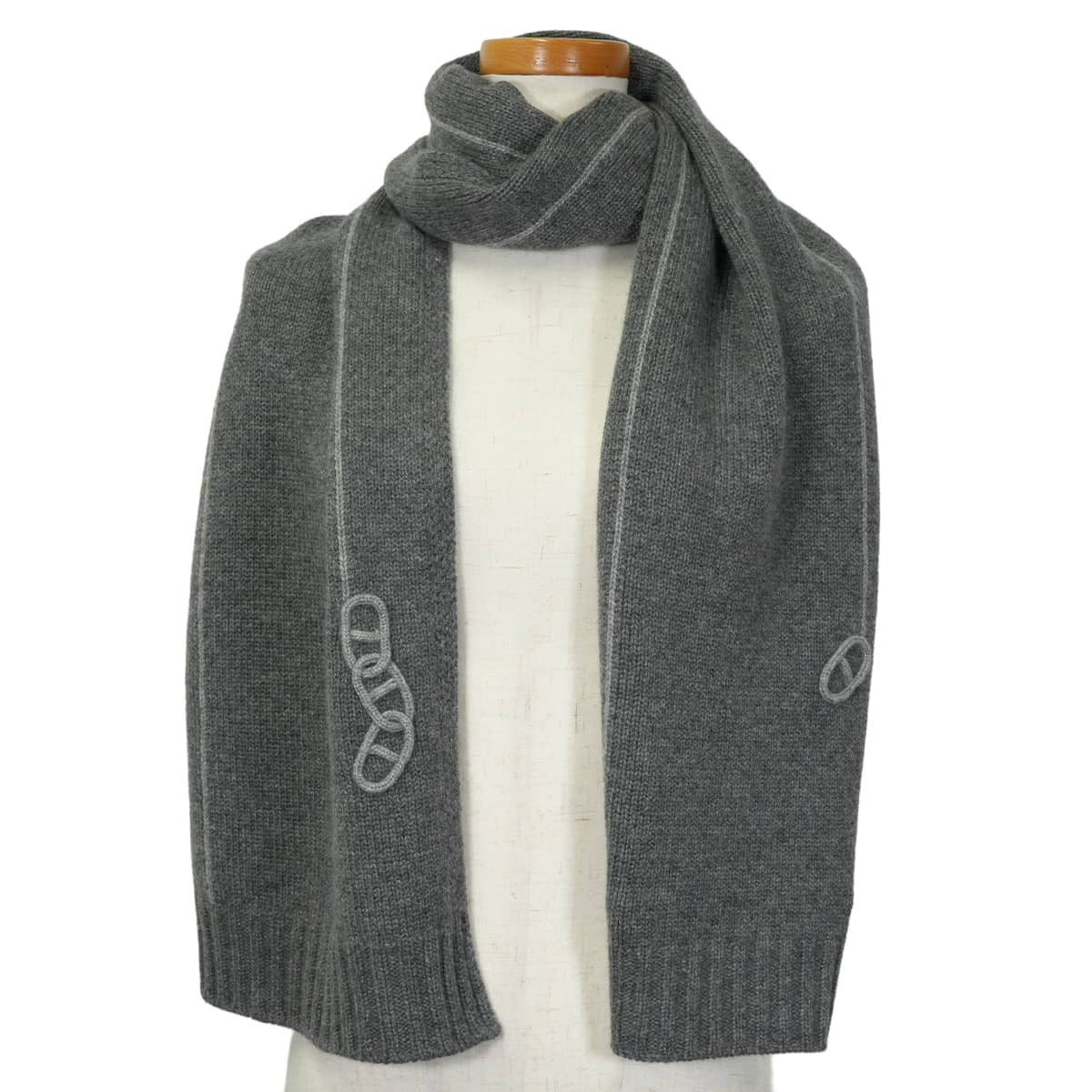 2025AW HERMES muffler Millons Tracesgrease Cashmere H394841T02[EXCELLENT][Authentic]