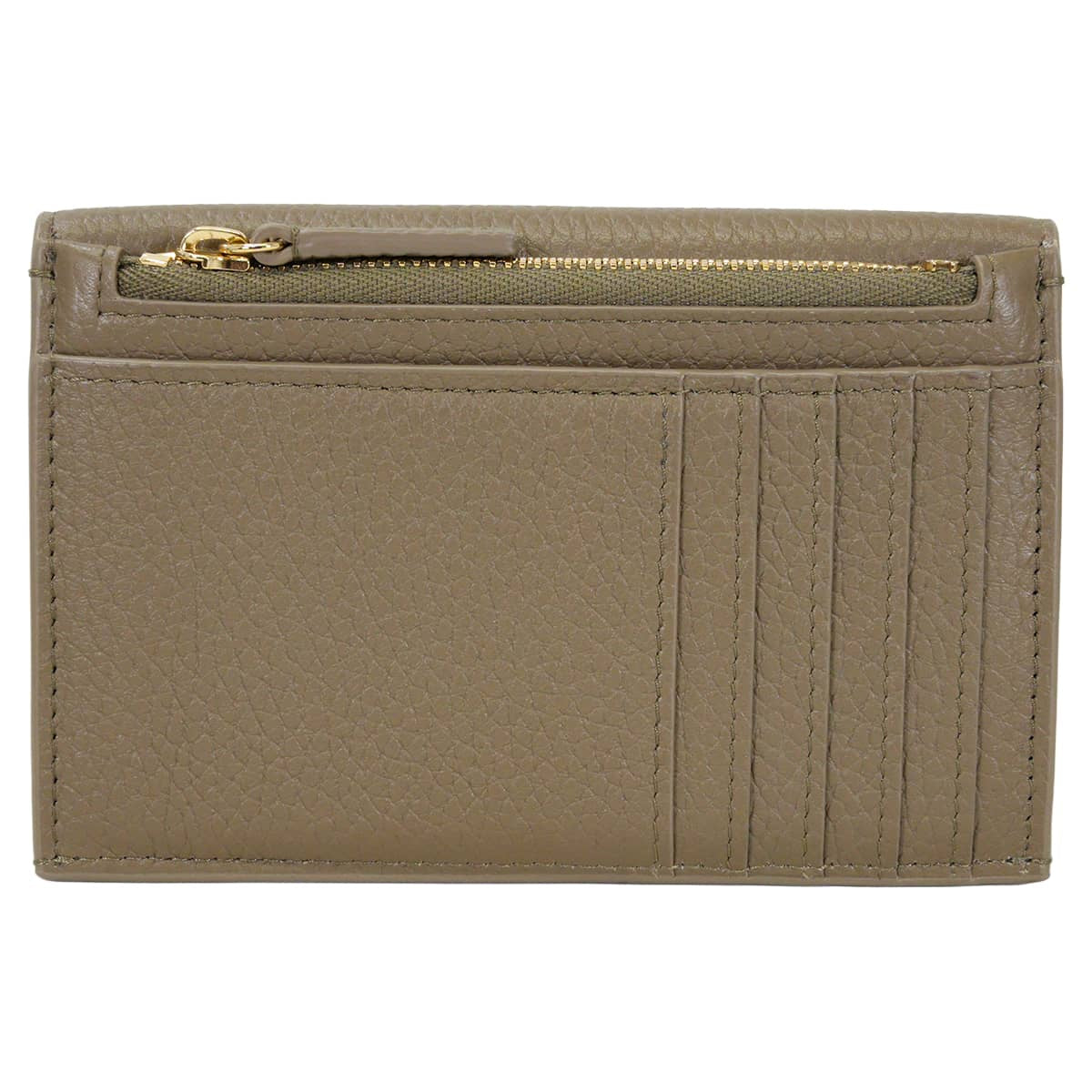 2026AW NEW Pre-Collection CHANEL card holder Coin Purse Flap COCO MarkDark khaki Graind Calf(Caviarskin) Champagne Gold HW AP5453[BRAND NEW][Authentic]