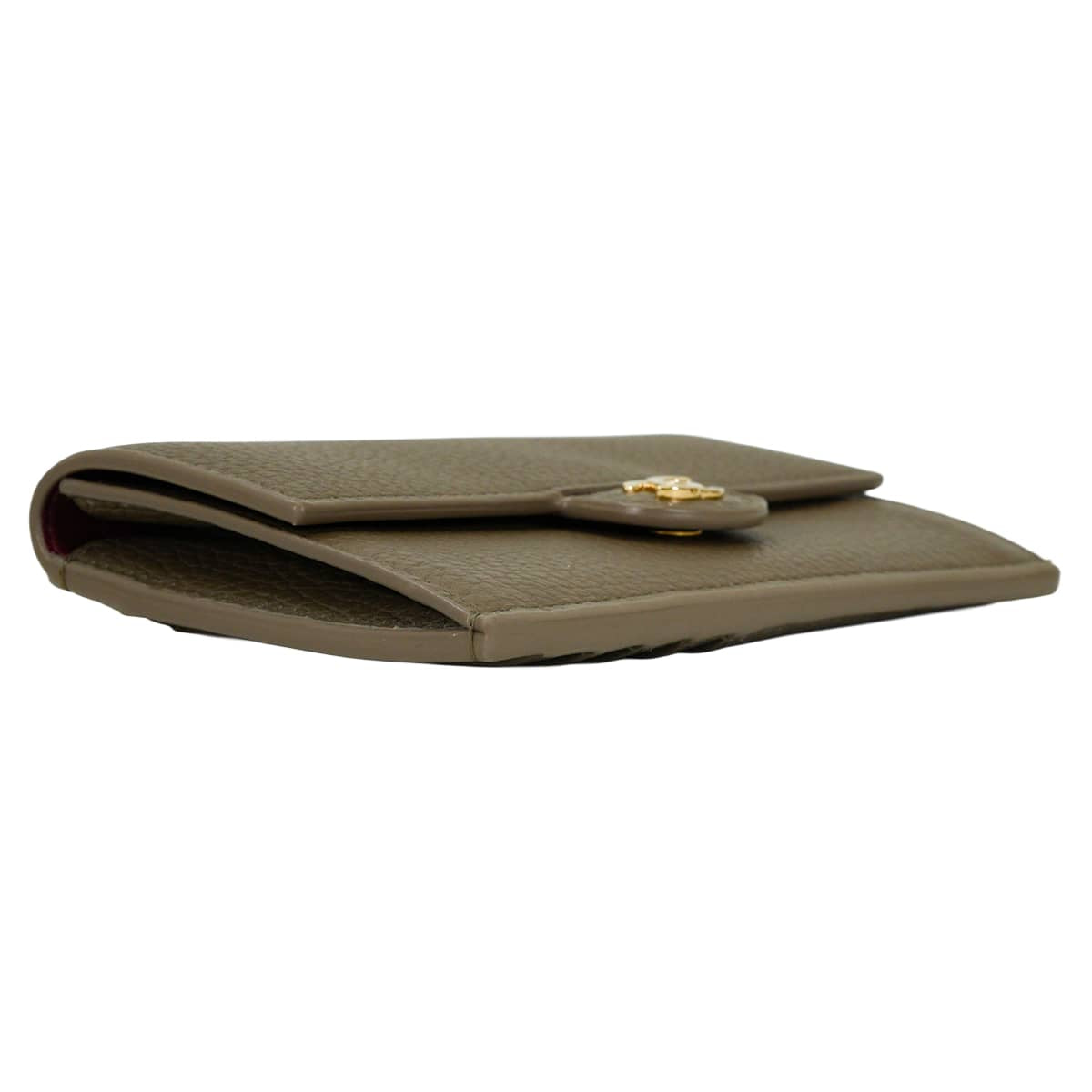 2026AW NEW Pre-Collection CHANEL card holder Coin Purse Flap COCO MarkDark khaki Graind Calf(Caviarskin) Champagne Gold HW AP5453[BRAND NEW][Authentic]