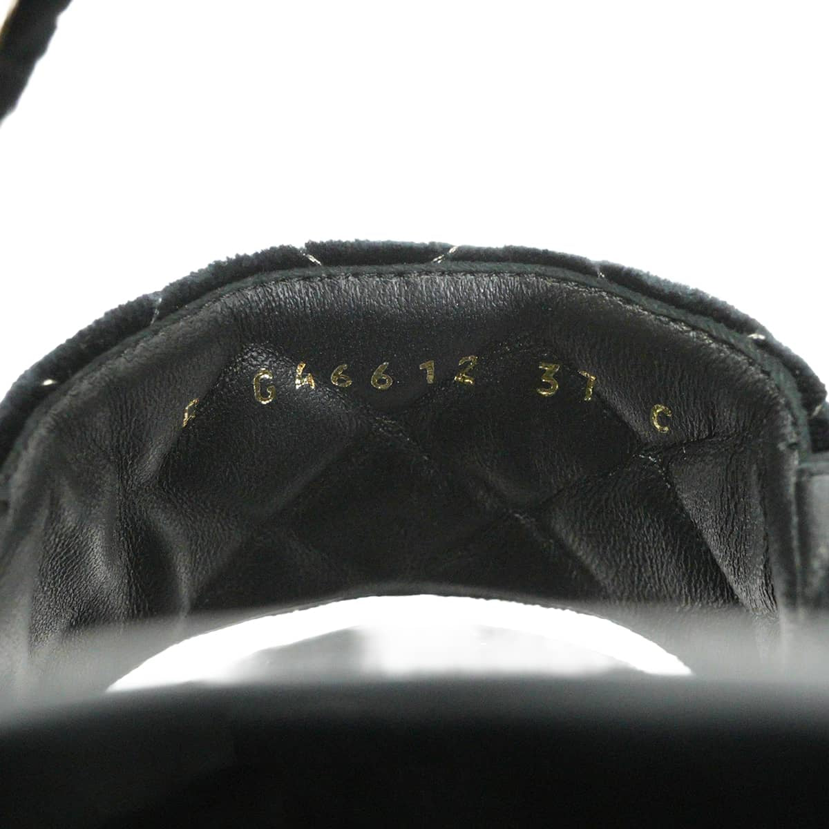 25-26AW CHANEL sandals Platform Matelasse COCO Mark Quilting Noir (Black) Velvet #37.5 Champagne Gold HW G46612[EXCELLENT][Authentic]