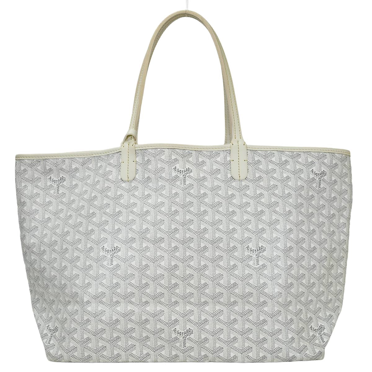 [Pre-loved] GOYARD tote bag SAINT LOUIS PM Includes marker art Blanc (White)/Red/Pink PVC coated canvas Silver HW[LIKE NEW][Authentic]