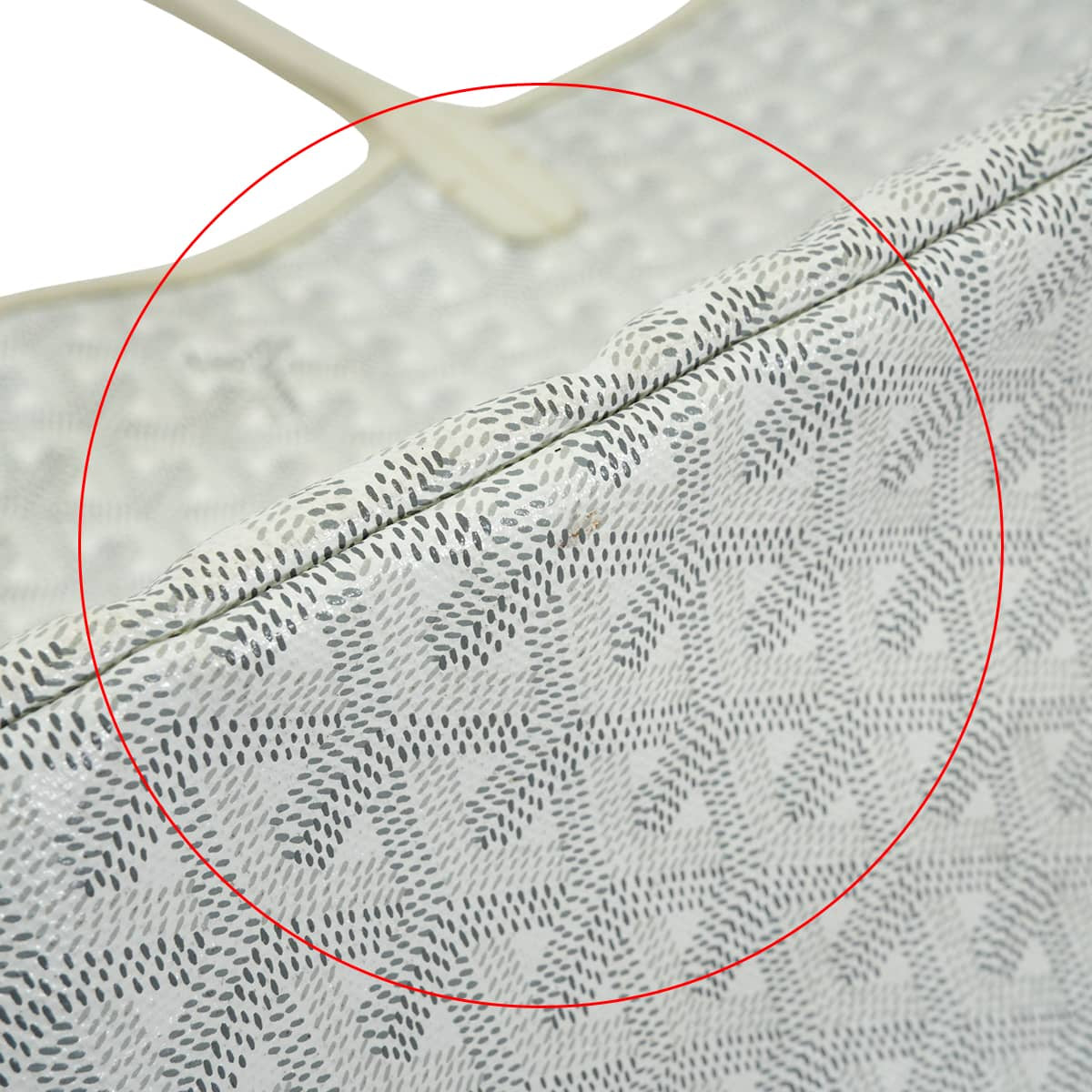 [Pre-loved] GOYARD tote bag SAINT LOUIS PM Includes marker art Blanc (White)/Red/Pink PVC coated canvas Silver HW[LIKE NEW][Authentic]