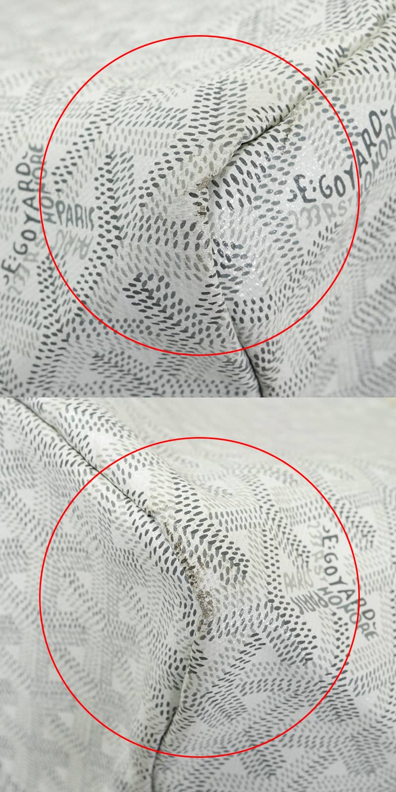 [Pre-loved] GOYARD tote bag SAINT LOUIS PM Includes marker art Blanc (White)/Red/Pink PVC coated canvas Silver HW[LIKE NEW][Authentic]
